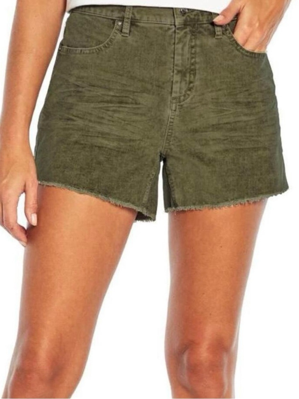 GAP Women's Olive Corduroy Cutoff Shorts | Size 10